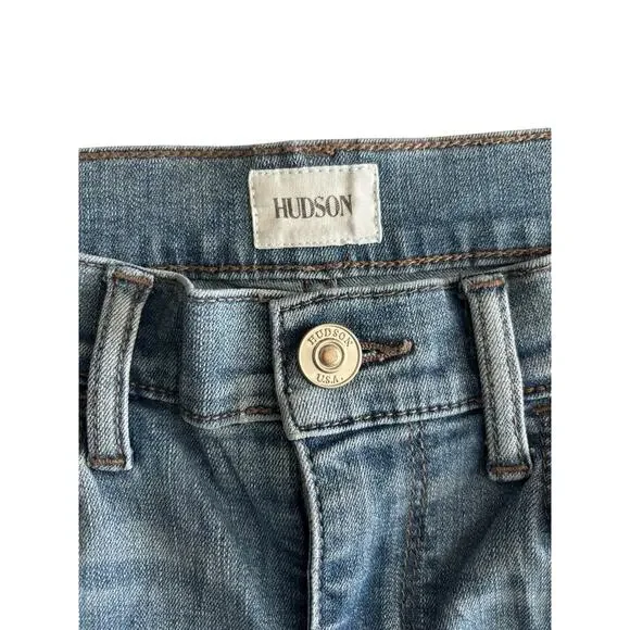 HUDSON HIGH RISE ROLL TAB CROPPED JEANS SIZE 27 - Picture 6 of 7